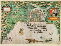 Santiago, Cape Verde, 1589-Baptista Boazio-Framed Premier Image Canvas