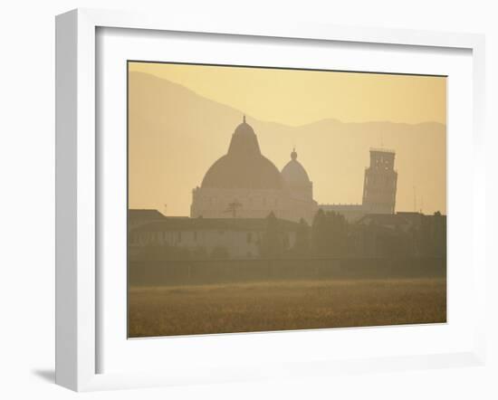 Baptistery, Duomo and the Leaning Tower in the Campo Dei Miracoli, Pisa, Tuscany, Italy-Gavin Hellier-Framed Photographic Print
