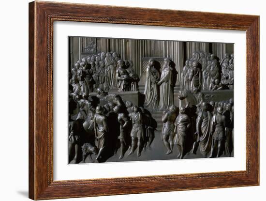 Baptistry doors in Florence, 14th century-Andrea Pisano-Framed Giclee Print