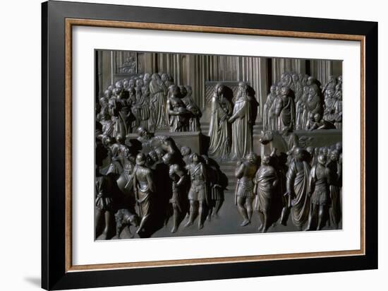 Baptistry doors in Florence, 14th century-Andrea Pisano-Framed Giclee Print