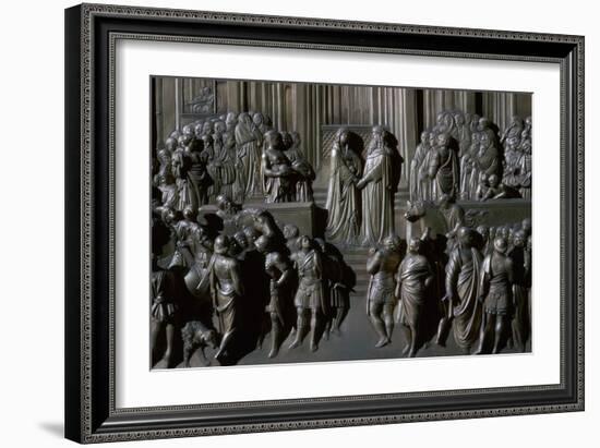 Baptistry doors in Florence, 14th century-Andrea Pisano-Framed Giclee Print