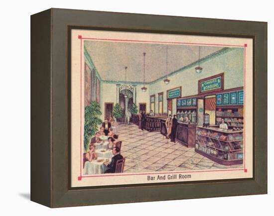 'Bar and Grill Room - Hotel Florida - Havana - Cuba', c1910-Unknown-Framed Premier Image Canvas