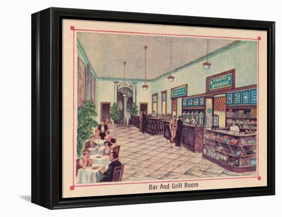 'Bar and Grill Room - Hotel Florida - Havana - Cuba', c1910-Unknown-Framed Premier Image Canvas