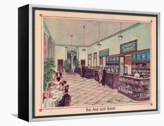 'Bar and Grill Room - Hotel Florida - Havana - Cuba', c1910-Unknown-Framed Premier Image Canvas