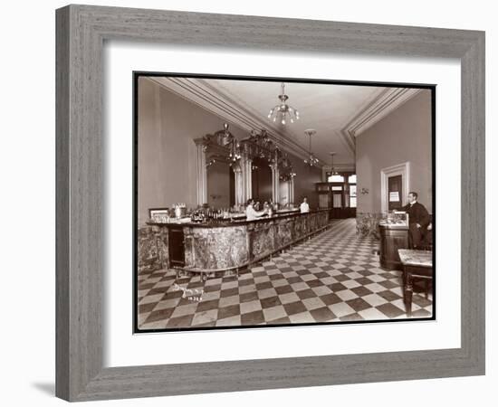 Bar at Gilsey House, Broadway and 29th Street, New York, 1900 or 1901-Byron Company-Framed Giclee Print