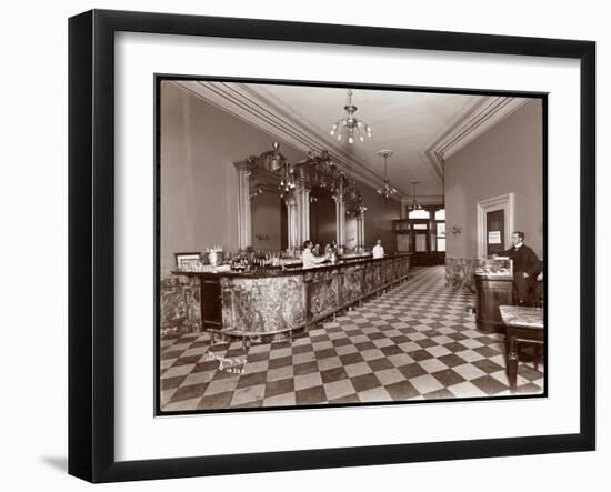 Bar at Gilsey House, Broadway and 29th Street, New York, 1900 or 1901-Byron Company-Framed Giclee Print