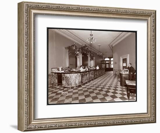 Bar at Gilsey House, Broadway and 29th Street, New York, 1900 or 1901-Byron Company-Framed Giclee Print