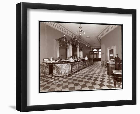 Bar at Gilsey House, Broadway and 29th Street, New York, 1900 or 1901-Byron Company-Framed Giclee Print