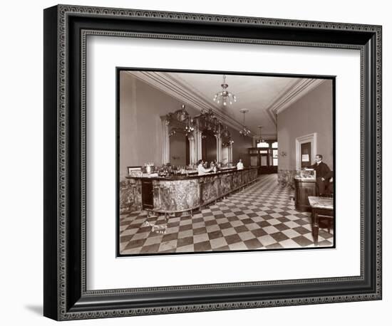 Bar at Gilsey House, Broadway and 29th Street, New York, 1900 or 1901-Byron Company-Framed Giclee Print