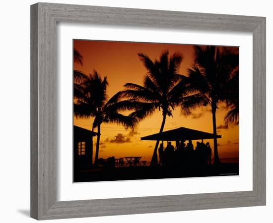 Bar at Sunset, Antigua, Caribbean, West Indies-Firecrest Pictures-Framed Photographic Print