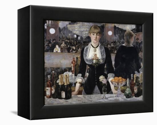 Bar at the Folies, Bergeres-Edouard Manet-Framed Premier Image Canvas