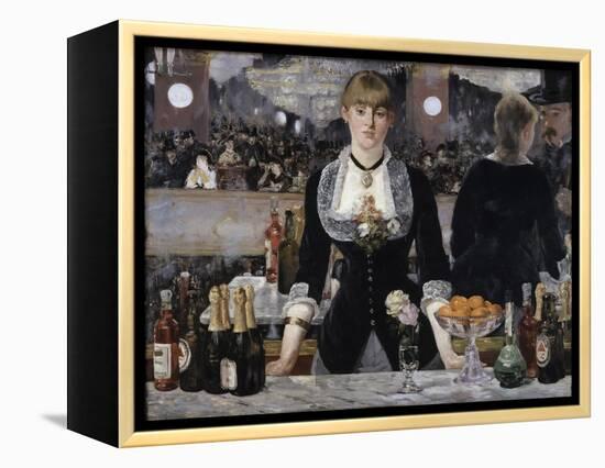 Bar at the Folies, Bergeres-Edouard Manet-Framed Premier Image Canvas
