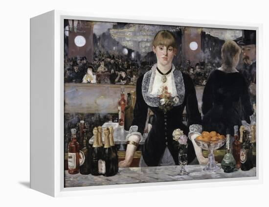 Bar at the Folies, Bergeres-Edouard Manet-Framed Premier Image Canvas