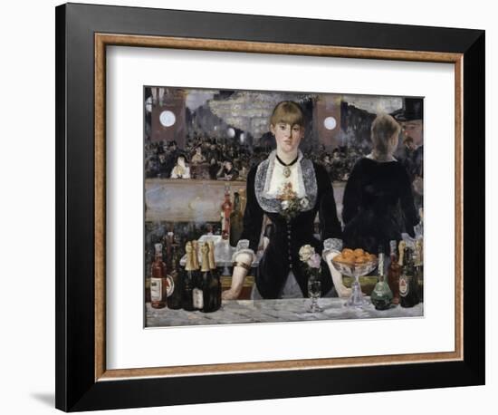 Bar at the Folies, Bergeres-Edouard Manet-Framed Giclee Print