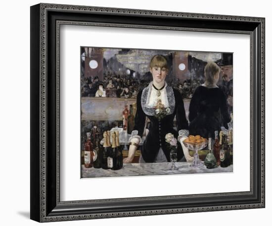 Bar at the Folies, Bergeres-Edouard Manet-Framed Giclee Print