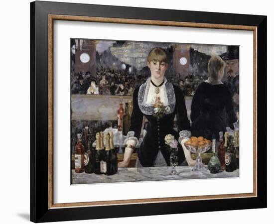 Bar at the Folies, Bergeres-Edouard Manet-Framed Giclee Print