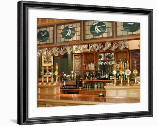 Bar, Careys Bay Hotel, Careys Bay, Port Chalmers, Dunedin, New Zealand-David Wall-Framed Photographic Print