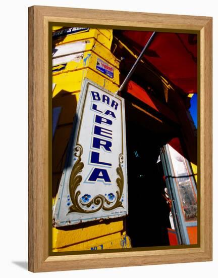 Bar Entrance, La Boca, Buenos Aires, Argentina-Michael Taylor-Framed Premier Image Canvas