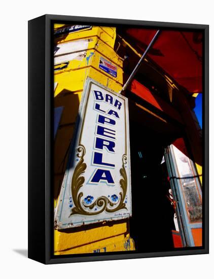 Bar Entrance, La Boca, Buenos Aires, Argentina-Michael Taylor-Framed Premier Image Canvas