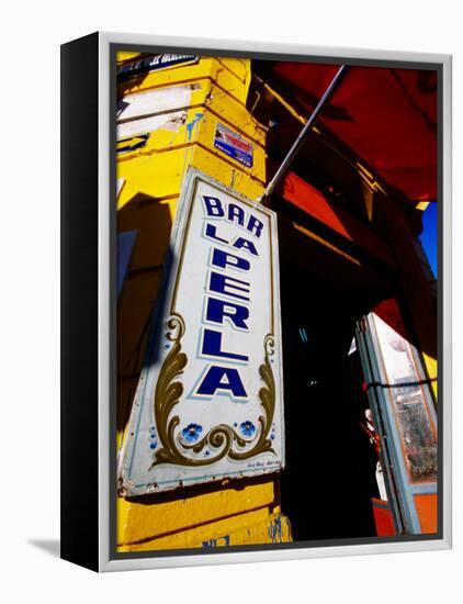 Bar Entrance, La Boca, Buenos Aires, Argentina-Michael Taylor-Framed Premier Image Canvas