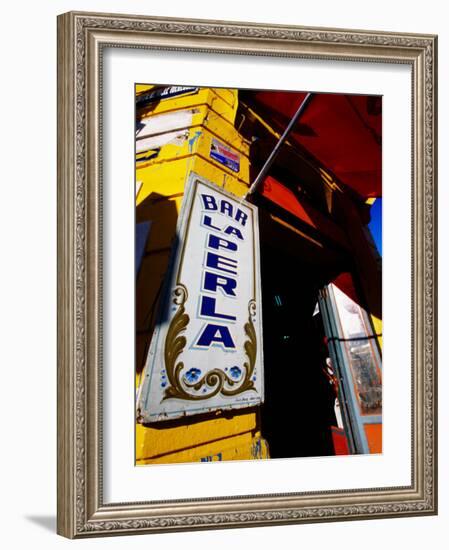 Bar Entrance, La Boca, Buenos Aires, Argentina-Michael Taylor-Framed Photographic Print