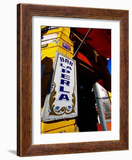 Bar Entrance, La Boca, Buenos Aires, Argentina-Michael Taylor-Framed Photographic Print