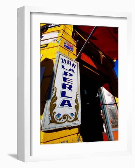 Bar Entrance, La Boca, Buenos Aires, Argentina-Michael Taylor-Framed Photographic Print