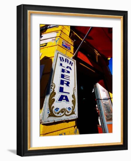 Bar Entrance, La Boca, Buenos Aires, Argentina-Michael Taylor-Framed Photographic Print