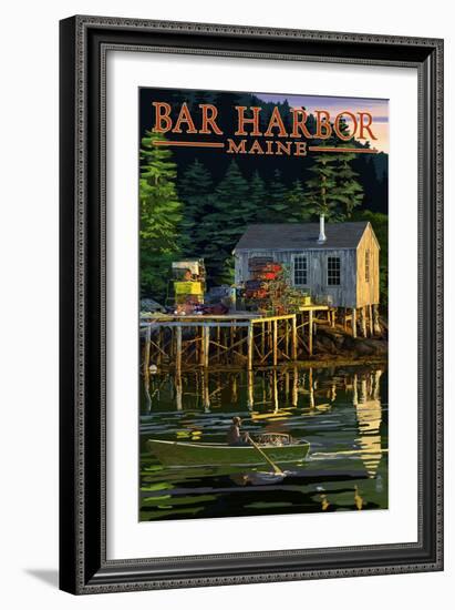 Bar Harbor, Maine - Lobster Shack-Lantern Press-Framed Art Print