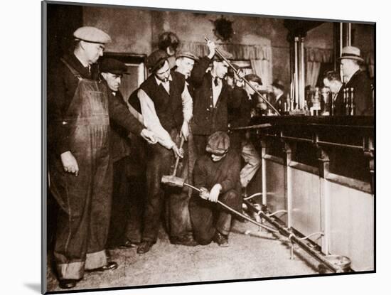 Bar in Camden, New Jersey Being Forcibly Dismantled by Dry Agents-null-Mounted Photographic Print