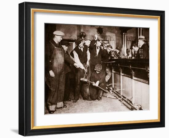 Bar in Camden, New Jersey Being Forcibly Dismantled by Dry Agents-null-Framed Photographic Print