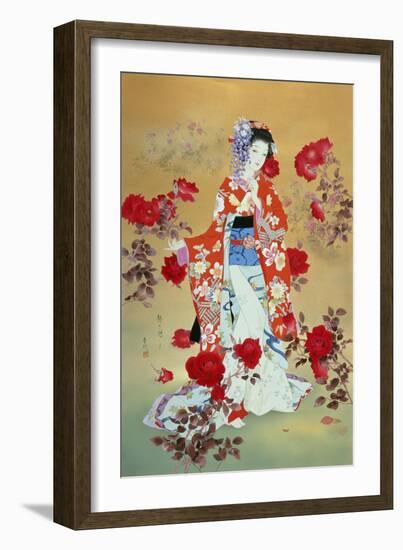 Bara-Haruyo Morita-Framed Art Print