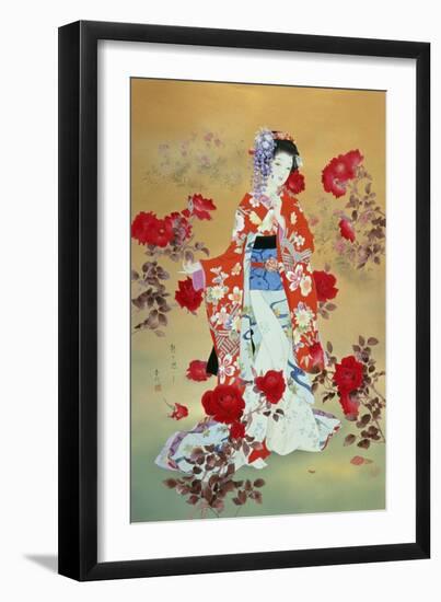 Bara-Haruyo Morita-Framed Art Print