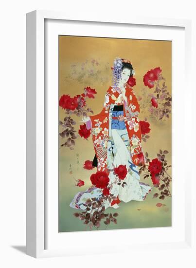 Bara-Haruyo Morita-Framed Art Print