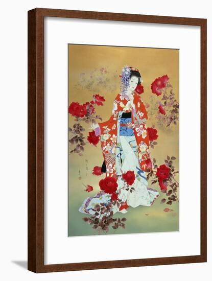 Bara-Haruyo Morita-Framed Art Print