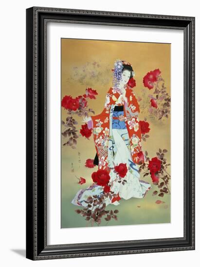 Bara-Haruyo Morita-Framed Art Print