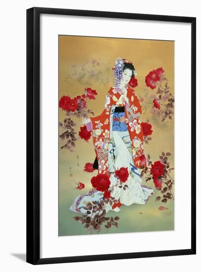 Bara-Haruyo Morita-Framed Art Print