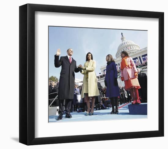 Barack Obama: 44th President of the United States of America-Celebrity Photography-Framed Art Print