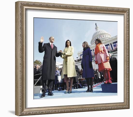 Barack Obama: 44th President of the United States of America-Celebrity Photography-Framed Art Print