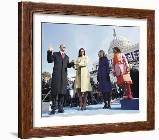 Barack Obama: 44th President of the United States of America-Celebrity Photography-Framed Art Print