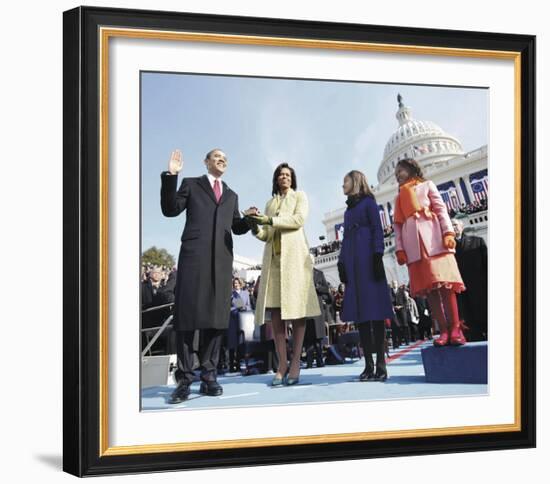 Barack Obama: 44th President of the United States of America-Celebrity Photography-Framed Art Print