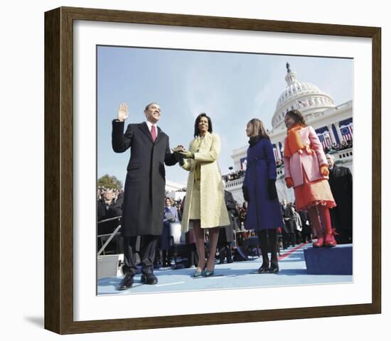 Barack Obama: 44th President of the United States of America-Celebrity Photography-Framed Art Print