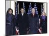Barack Obama and the Joe Biden, Along with Their Wives, are Introduced at the War Memorial Plaza-null-Mounted Photographic Print