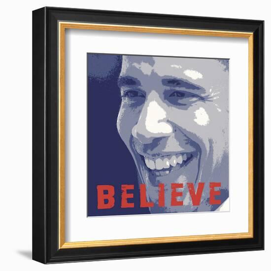 Barack Obama: Believe-null-Framed Giclee Print