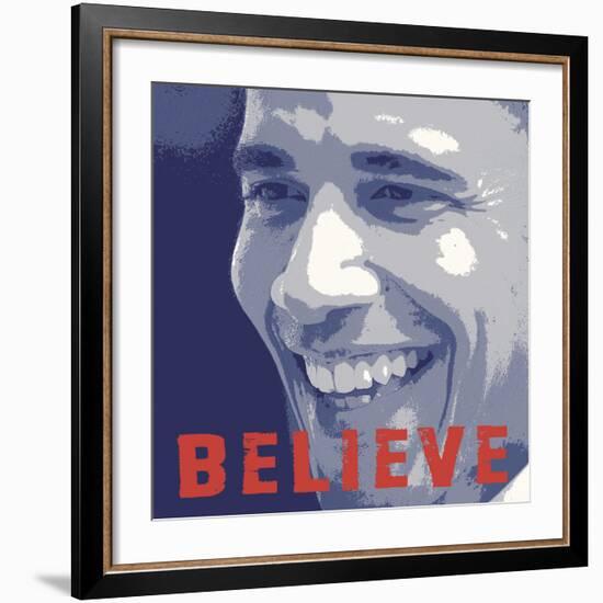 Barack Obama: Believe-Celebrity Photography-Framed Art Print