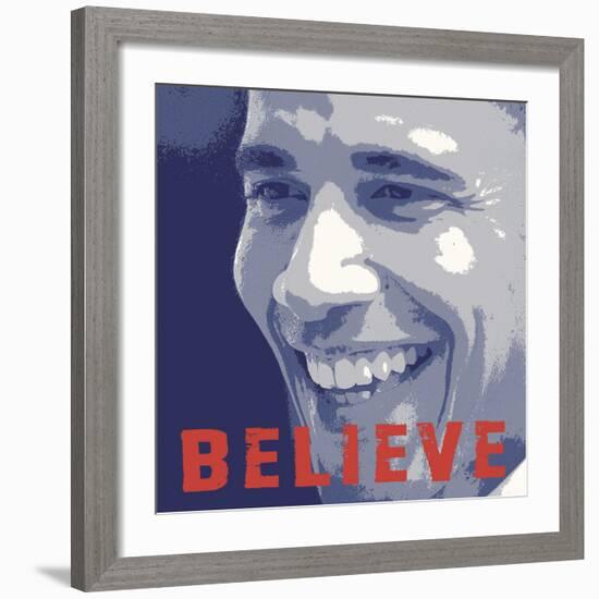 Barack Obama: Believe-Celebrity Photography-Framed Art Print