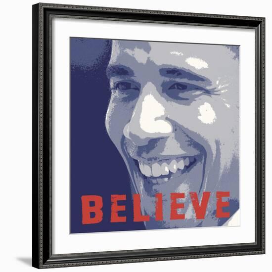 Barack Obama: Believe-Celebrity Photography-Framed Art Print