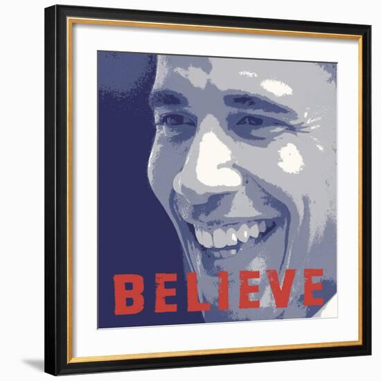 Barack Obama: Believe-Celebrity Photography-Framed Art Print