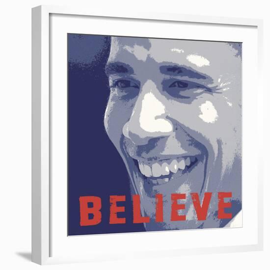 Barack Obama: Believe-Celebrity Photography-Framed Art Print