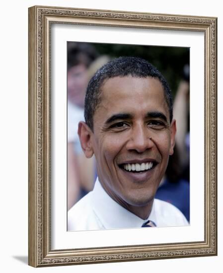 Barack Obama, Concord, NH-null-Framed Photographic Print